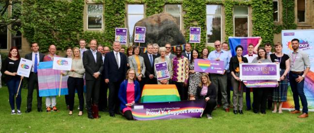 Picture with senior leaders to launch our participation in Manchester pride 2019 