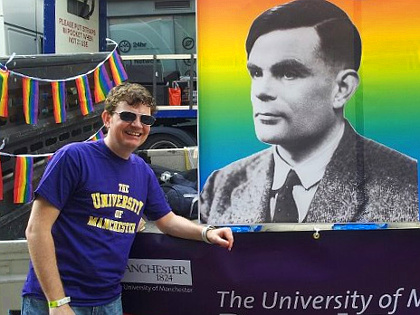 Paul Marks-Jones next to the 2012 float van.